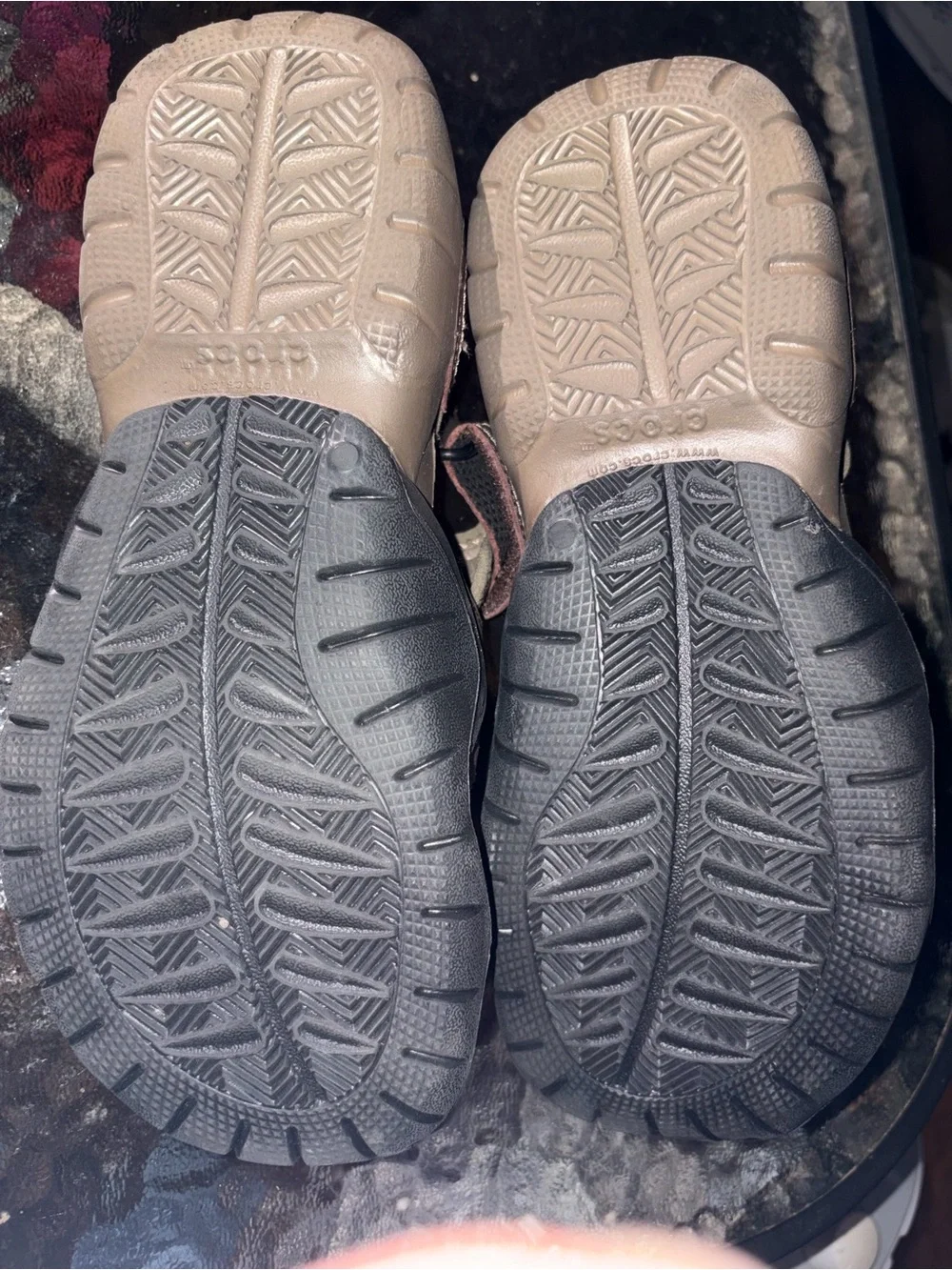 CROCS Slip-On Shoes in Light Tan